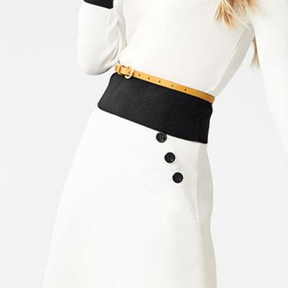 EUC Yellow Skinny Belt
